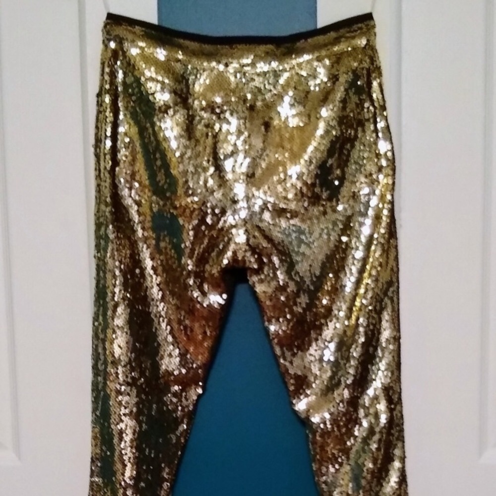 🔥 Sass & Bide gold sequin rock star skinny